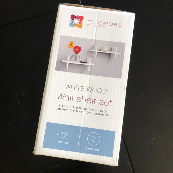 Interiors by Design White Wood Wall Shelf Set - Picture 4 of 6